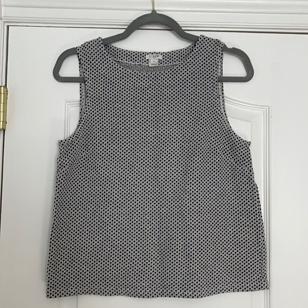 J.Crew Blue and white pattern top